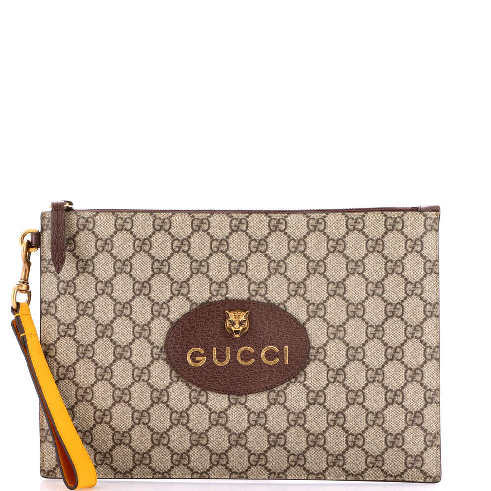 Gucci Neo Vintage Wristlet Pouch Gg #224638G10B